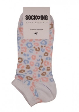 Sock-Ing - Τερλίκι κάλτσα Γυναικεία με σχέδιο | 10922-02 ΛΕΥΚΟ