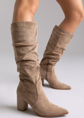 MARQUIIZ - MARQUIIZ Boots Pointed Toe - 5838 - Taupe Suede