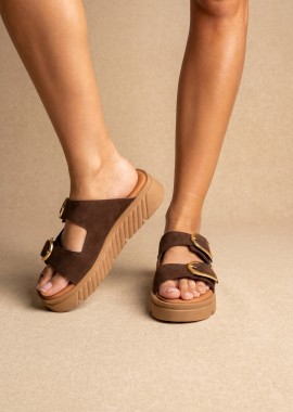 RAGAZZA - RAGAZZA Flatform Σανδάλια - 01250 - Καφέ Σουέτ