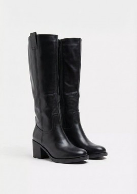 MARQUIIZ - MARQUIIZ Casual Boots with Low Block Heel Zipper - 5820 - Black Matte