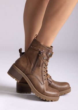 Refresh - Refresh Combat Ankle Boots - 172241 - Taupe Matte