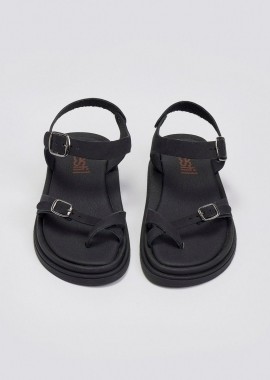 Estil - Estil Σανδάλια nubuck με λουράκι - Φ-132 - Μαύρο