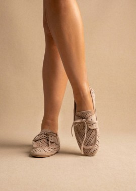 BOTEGGA 22 - BOTEGGA 22 Comfort Moccasins Lace Up - RY113 - Taupe Suede