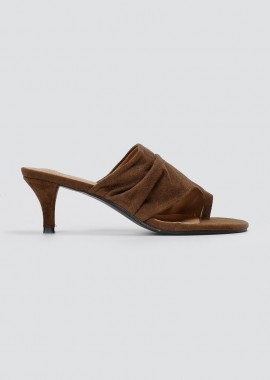 ERYNN - ERYNN Kitten Heel Mules - GG-109 - Καφέ Σουέτ