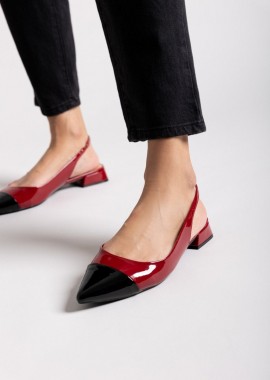 BOTEGGA 22 - BOTEGGA 22 Patent Pointed Slingback Ballerinas - BMA52 (λουστρίνι) - Red