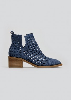 Xti Footwear - Xti Footwear Μποτάκια σουέντ διάτρητα - 143959 - Μπλε denim