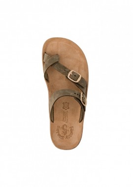 FANTASY SANDALS - FANTASY SANDALS Δερμάτινα άνετα σανδάλια - S346 CATERINA - Χακί