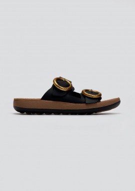 FANTASY SANDALS - FANTASY SANDALS Δερμάτινα Σανδάλια - S924 JOYA - Μαύρο
