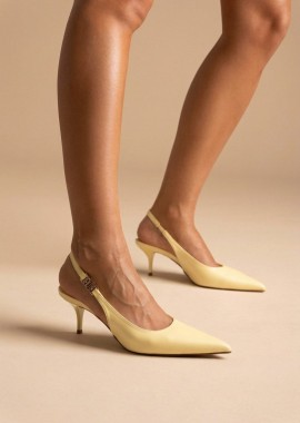 Stephan - Stephan Γόβες Slingback Kitten Heel - TH-17 - Yellow Matte