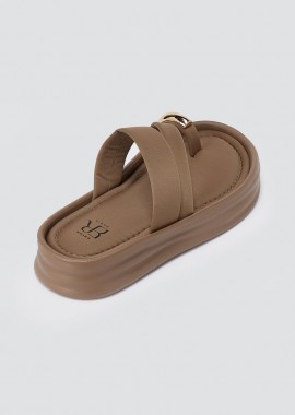 ERYNN - ERYNN Σανδάλια Flatform με διακοσμητικό - LS-623 - Mocha Satin