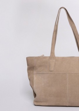 VERO MODA - VERO MODA Σουέντ τσάντα ώμου - 10331144 - Μπεζ