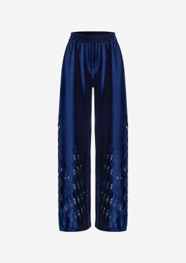 Cutcuutur - Sweatpants in Blue Velour