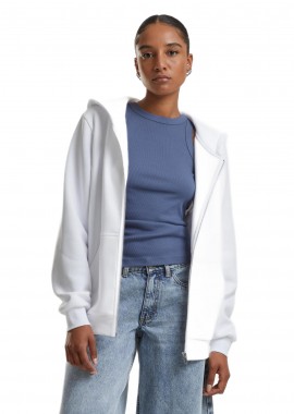Urban Classics - Ladies Fluffy Zip Hoody Urban Classics TB7286-00220 White