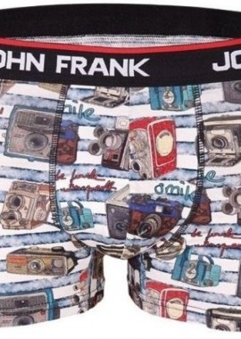 John Frank - Ανδρικό Boxer Cameras Βαμβακερό John Frank 2968 Πολύχρωμο