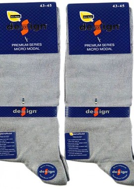 Design - Ανδρικές Classic κάλτσες 2 ζευγάρια Design 6191 Ανοιχτό Γκρί