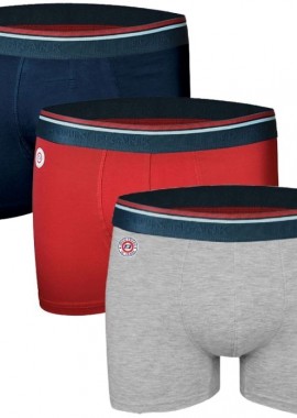 John Frank - Ανδρικά Boxers MARINE III Βαμβακερά 3 τεμάχια John Frank 13129 Πολύχρωμο