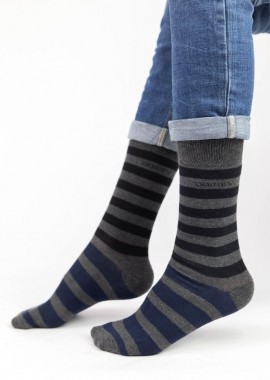 Trendy - Ανδρικές casual κάλτσες BOBBY I Βαμβακερές Trendy 16687 Σκούρο Γκρί