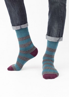 Crazy Socks - Ανδρικές κάλτσες πετσετέ PETROL Βαμβακερές Crazy Socks 33681 Πετρόλ