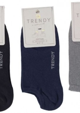 Trendy - Ανδρικά βαμβακερά σοσόνια PABLO 3 ζευγάρια Trendy 33899 Σκούρο Πολύχρωμο