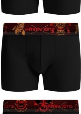 Harry Jons - Ανδρικά μποξεράκια SAMURAI 3 τεμάχια Βαμβακερά Harry Jons 36551 Μαύρο