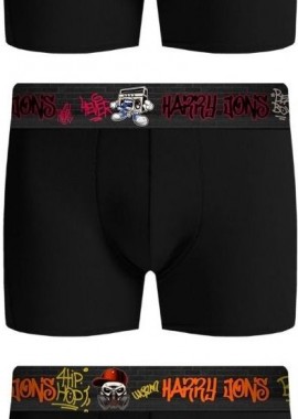 Harry Jons - Ανδρικά μποξεράκια GRAFFITI 3 τεμάχια Βαμβακερά Harry Jons 36575 Μαύρο