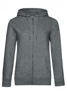 B & C - QUEEN Zip Hoodie Φούτερ B & C WW03Q Heather Mid Grey