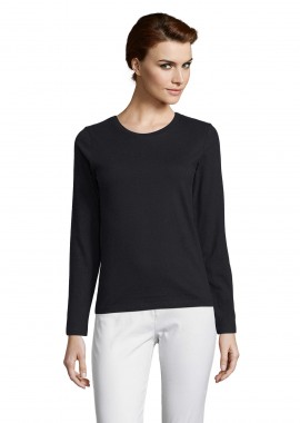 SOLS - Γυναικείο μακρυμάνικο T-shirt Sol's Imperial LSL Women - 02075 Deep Black