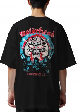 Rock Avenue - Oversized T-Shirt Motorhead Overkill Rock Avenue Black