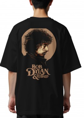 Rock Avenue - Oversized T-Shirt Bob Dylan Art Design Rock Avenue Black