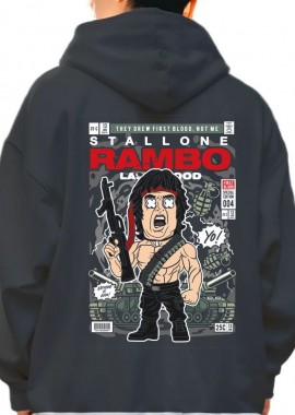 Pop Culture - Hoodie John Rambo Pop Culture Black