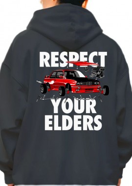 Pop Culture - Hoodie Respect Ur Elders Pop Culture Black