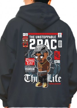 Pop Culture - Hoodie Tupac Pop Culture Black