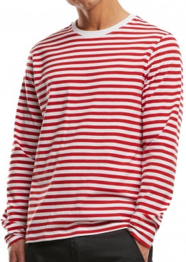 Brandit - Jerseyshirt Stripe longsleeve Brandit BD4209-01546 red/white