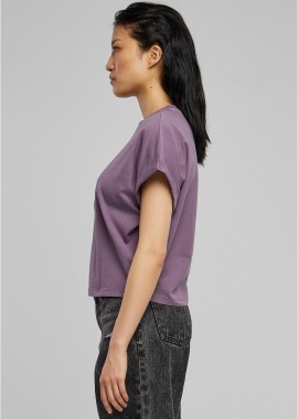 Urban Classics - Ladies Short Pigment Dye Cut On Sleeve Tee Urban Classics TB4088-02898 duskviolet