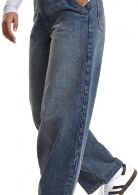 Urban Classics - Ladies Tapered Baggy Jeans Urban Classics TB7099-17835 dirty washed