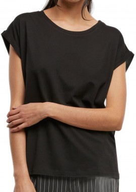 Urban Classics - Ladies Viscose Extended Shoulder Tee Urban Classics TB7436-00007 black