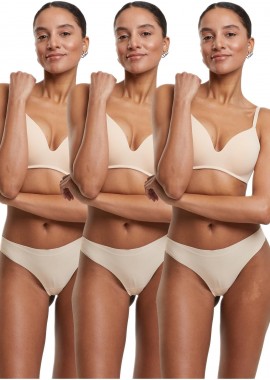 Urban Classics - Ladies Lasercut Tanga 3-Pack Urban Classics TB7670B-20545 nude+nude+nude