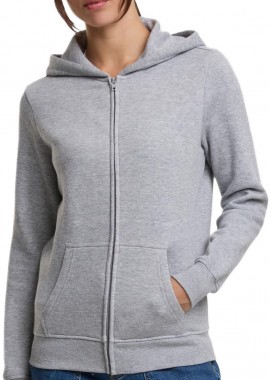 Urban Classics - Ladies Basic Essential Zip Hoody Urban Classics TB8005-03061 heathergrey