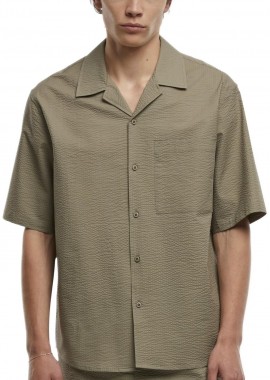 Urban Classics - Relaxed Seersucker Short Sleeve Shirt Urban Classics TB6409-18328 paleolive