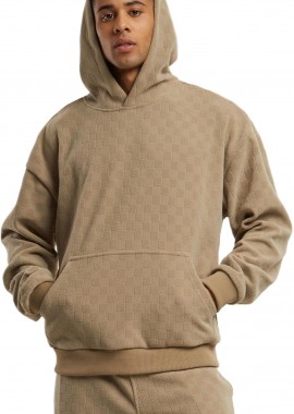Urban Classics - Jacquard Velvet Oversized Hoody Urban Classics TB6770-03738 unionbeige