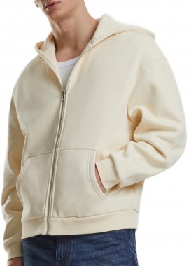 Urban Classics - Fluffy Zip Hoody Urban Classics TB7284-02903 whitesand