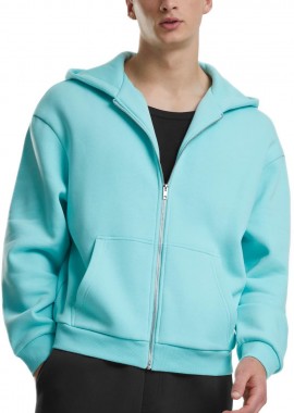 Urban Classics - Fluffy Zip Hoody Urban Classics TB7284-04221 berylblue