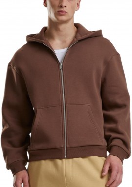 Urban Classics - Fluffy Zip Hoody Urban Classics TB7284-14274 chocolatebrown