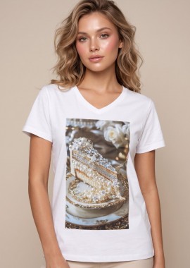 - T-Shirt Βαμβακερό Cake Print Dejavu