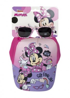 Disney Minnie - Παιδικό Σετ Καπέλο και Γυαλιά Ηλίου Disney Minnie Ροζ