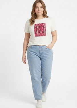 - T-shirt με ikat print Plus Size