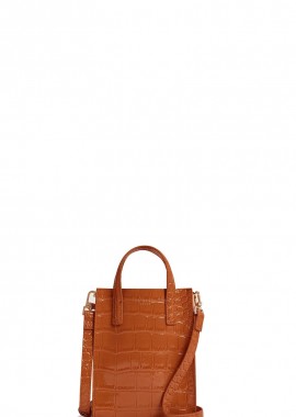 Ted Baker - Ted Baker Wenissa Croc Effect Small Icon Bag 282820 Καφέ