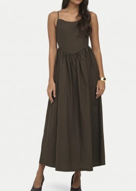 Only - Only Likara Strap Waist Long 15371869 Καφέ