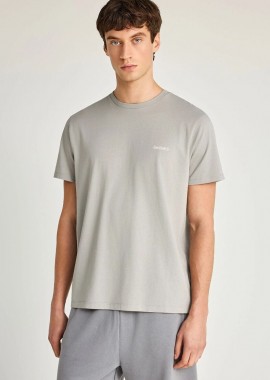 Funky Buddha - Funky Buddha Ανδρικό μονόχρωμο T-shirt - The basics collection FBM013-001-04 Σκούρο Γκρί