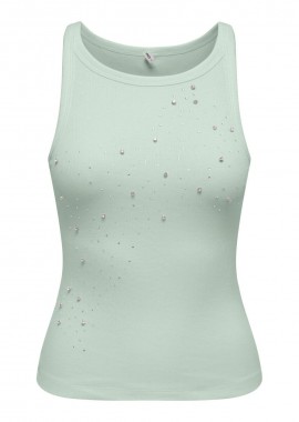 Only - Only Filiz Γυναίκειο Rhinestones Tank Top 15368917 Πράσινο